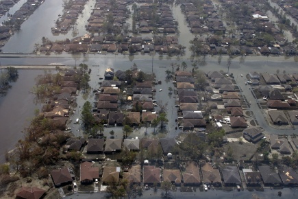 Überschwemmte Häuser