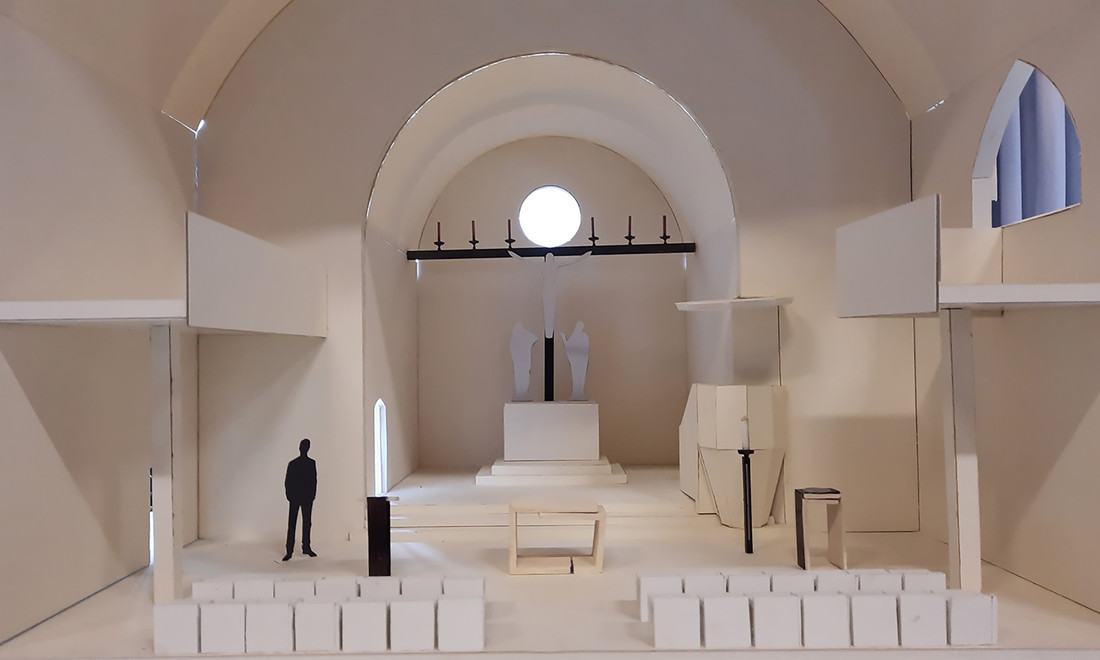 Modell den neuen Kircheninnenraums