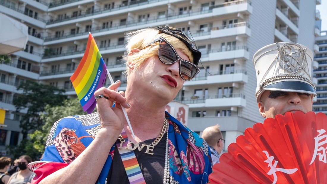 Homosexuelle auf der Gay Pride Parade in Berlin