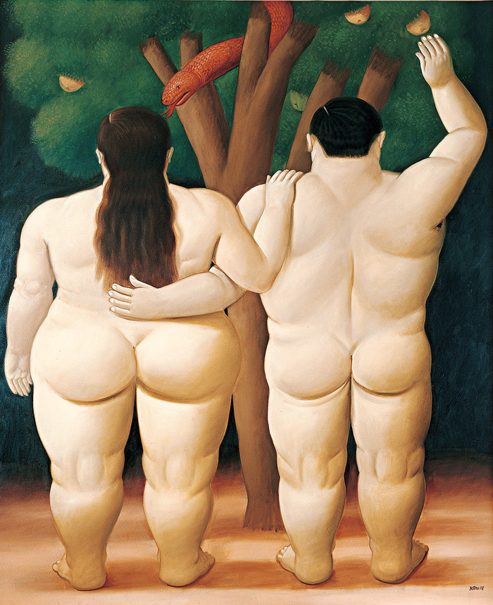 Kunstwerk - Botero 'Adam und Eva'