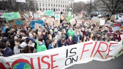 Schüler bei der Demonstration "Fridays for Future" in Berlin.