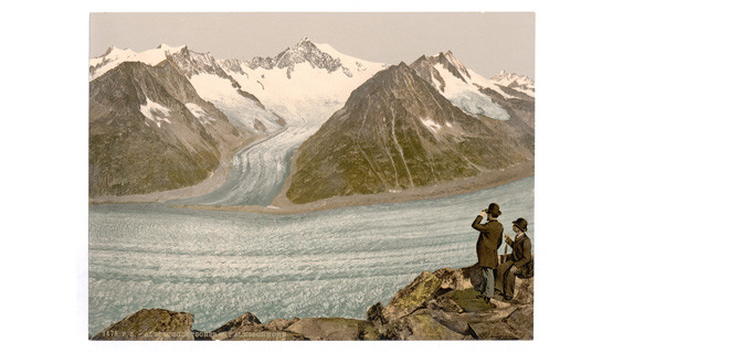 Der Aletschgletscher in den Alpen – um 1900