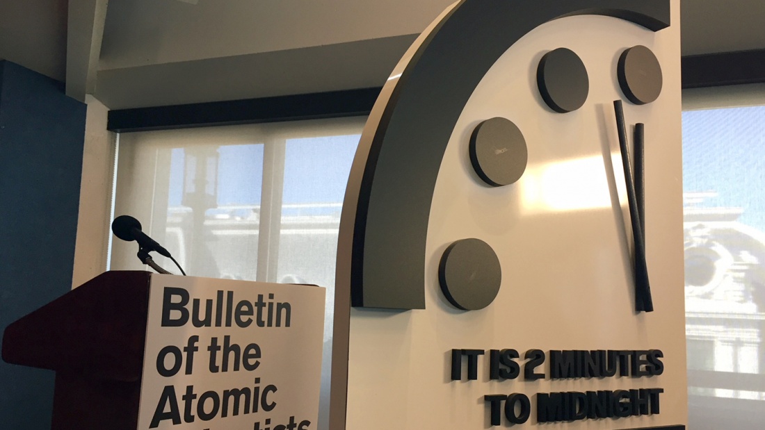 "Weltuntergangsuhr" des "Bulletin of Atomic Scientists"