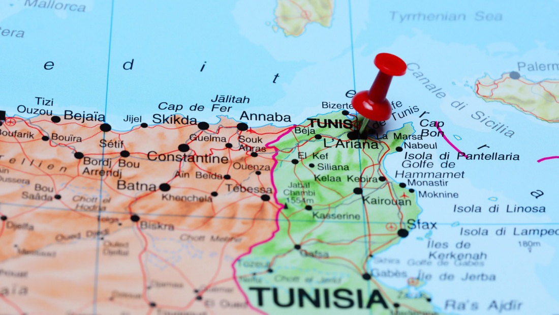 Landkarte Tunesien