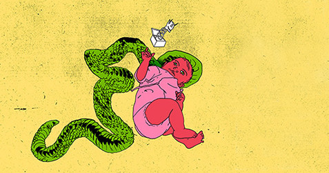 Schlange und Kind