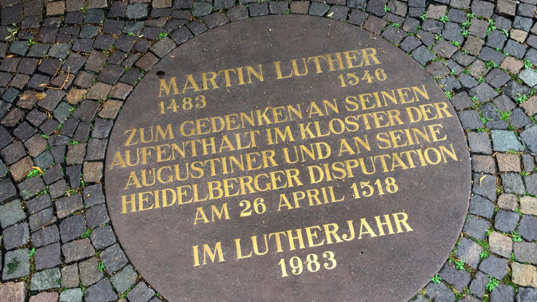 Gedenkplatte Martin Luther Heidelberg