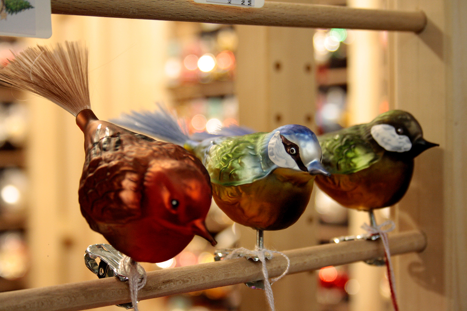 Weihnachtsbaumschmuck zum Klemmen in Vogelform