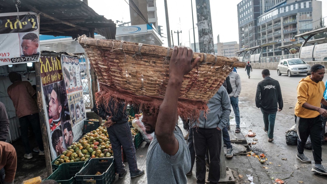 Marktszene in Addis Abeba