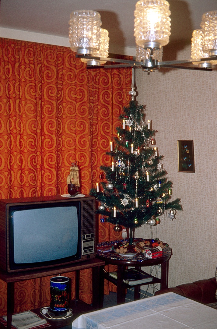 Weihnachtsbaum in Sachsen 1972