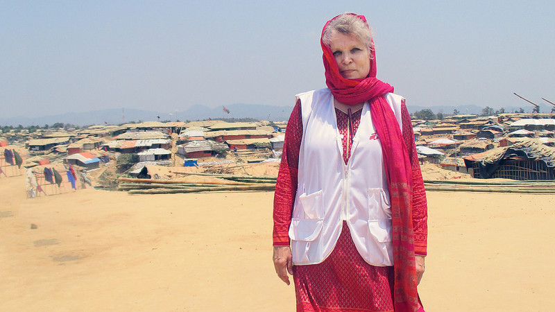 Heidi Anguria im Flüchtlingslager für Rohingyas in Bangladesch