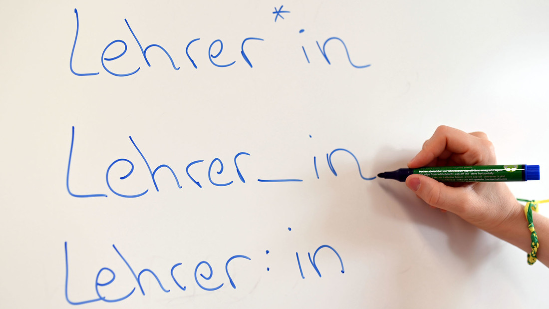 Das Wort"Lehrer" in verschiedenen Gender-Schreibweisen