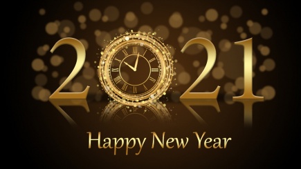 Schriftzug 2021 - Happy new year