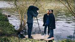 Sie musizieren gern gemeinsam: Berhan und Alexander, eritreische Christen aus Hannoversch Münden, beim Fototermin an der Fulda