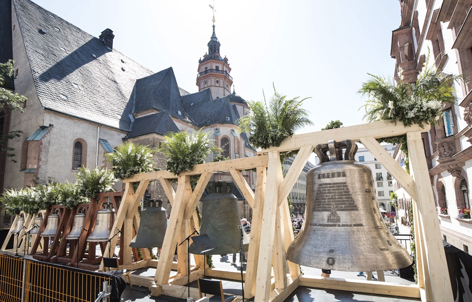 Die neuen acht Glocken der Leipziger Nikolaikirche 