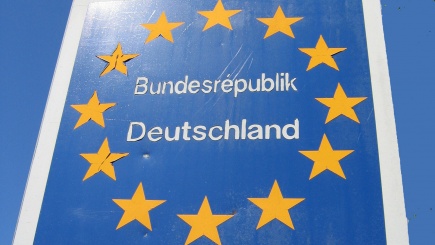 Europäisches Grenzschild Bundesrepublik Deutschland
