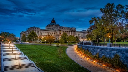 Capitol in Washington in der Abenddämmerung