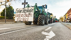 Acht Traktoren der Protestierende Bauern in Bonn