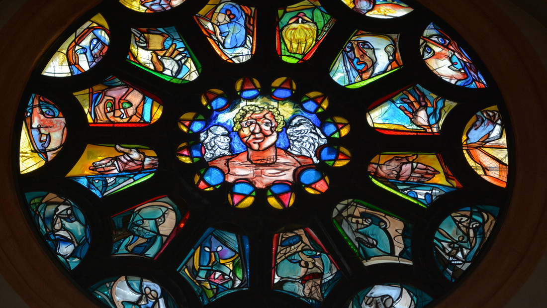 Markus Lüpertz Engel im Kirchenfenster