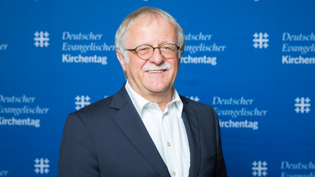 Hans Leyendecker Präsident des 37. Deutschen Evangelischen Kirchentages Dortmund gegen Antisemitismus "Jedes wir beginnt mit mir!".