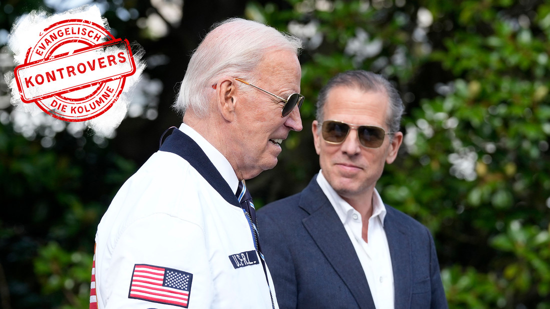 US-Präsident Joe Biden, der eine Team-USA-Jacke trägt mit seinem Sohn Hunter Biden am 27.07.2024.