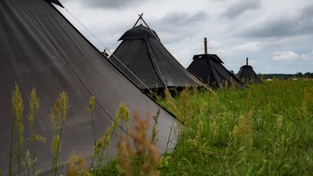 Zelte bei Pfadfinder-Lager