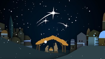 Illustration von Bethlehems Stall