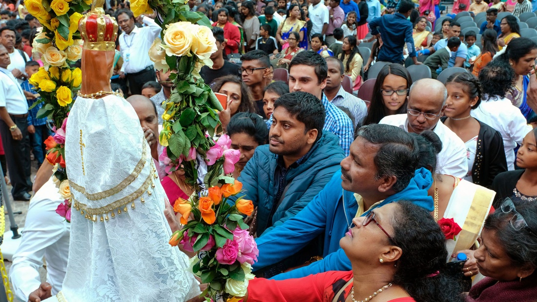 Die Mutterfigur der Maria hat auch bei den tamilischen Hindus einen hohen Stellenwert