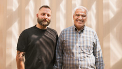 Sascha Richter (links) und Wahidulla Rahimi kennen sich aus Afghanistan, Rahimi war dort eine Ortskraft 