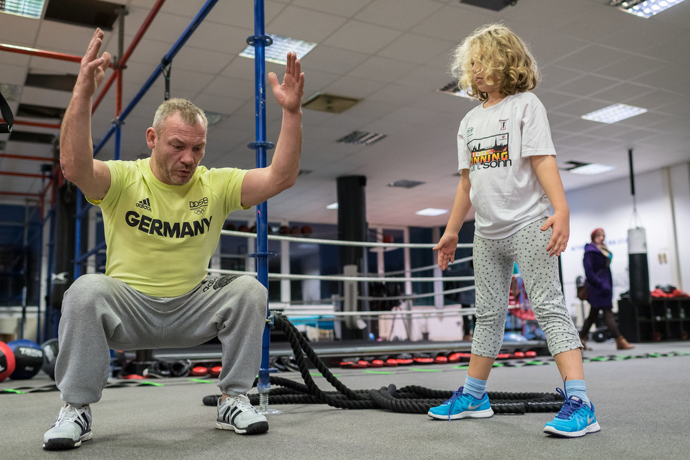 Annika im Gym mit Jürgen Grabosch