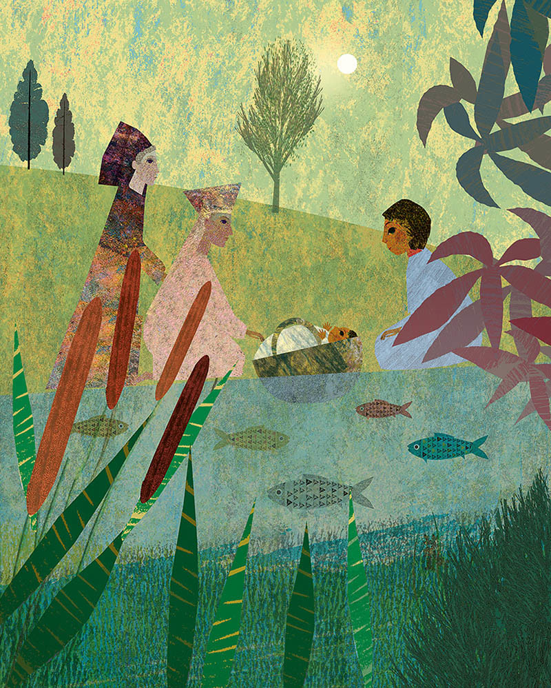 Illustration aus der neuen Kinderbibel von Britta Teckentrup 