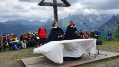 Roland und Daniela Sievers beim Berggottesdienst auf dem Allgäuer Fellhorn