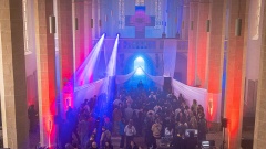 Techno-Rave in der Erfurter Predigerkirche