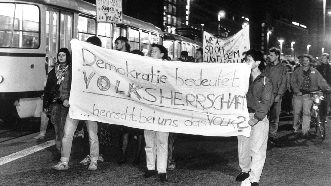 Montagsdemonstration in Leipzig 1989
