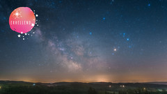 Sternehimmel über Deutwang in Deutschland