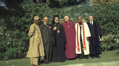 Gruppenfoto der ÖRK Präsidenten in Neu Dehli 1961