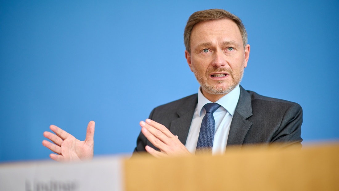 Finanzminister Christian Lindner beim Sprechen
