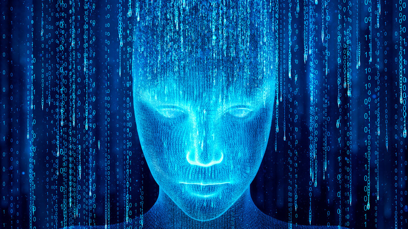 Künstliche Intelligenz als menschliches Gesicht