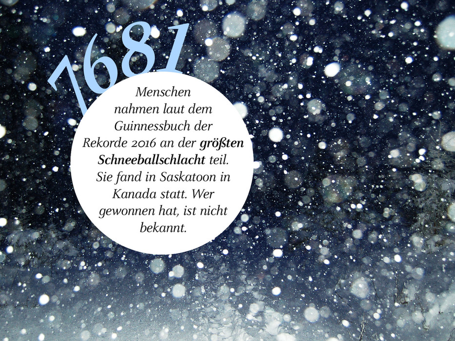 Eiskalte Fakten: 12 Zahlen zum Schnee