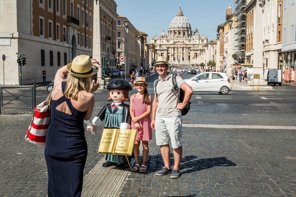 Mit dem Playmobil-Luther in Rom unterwegs