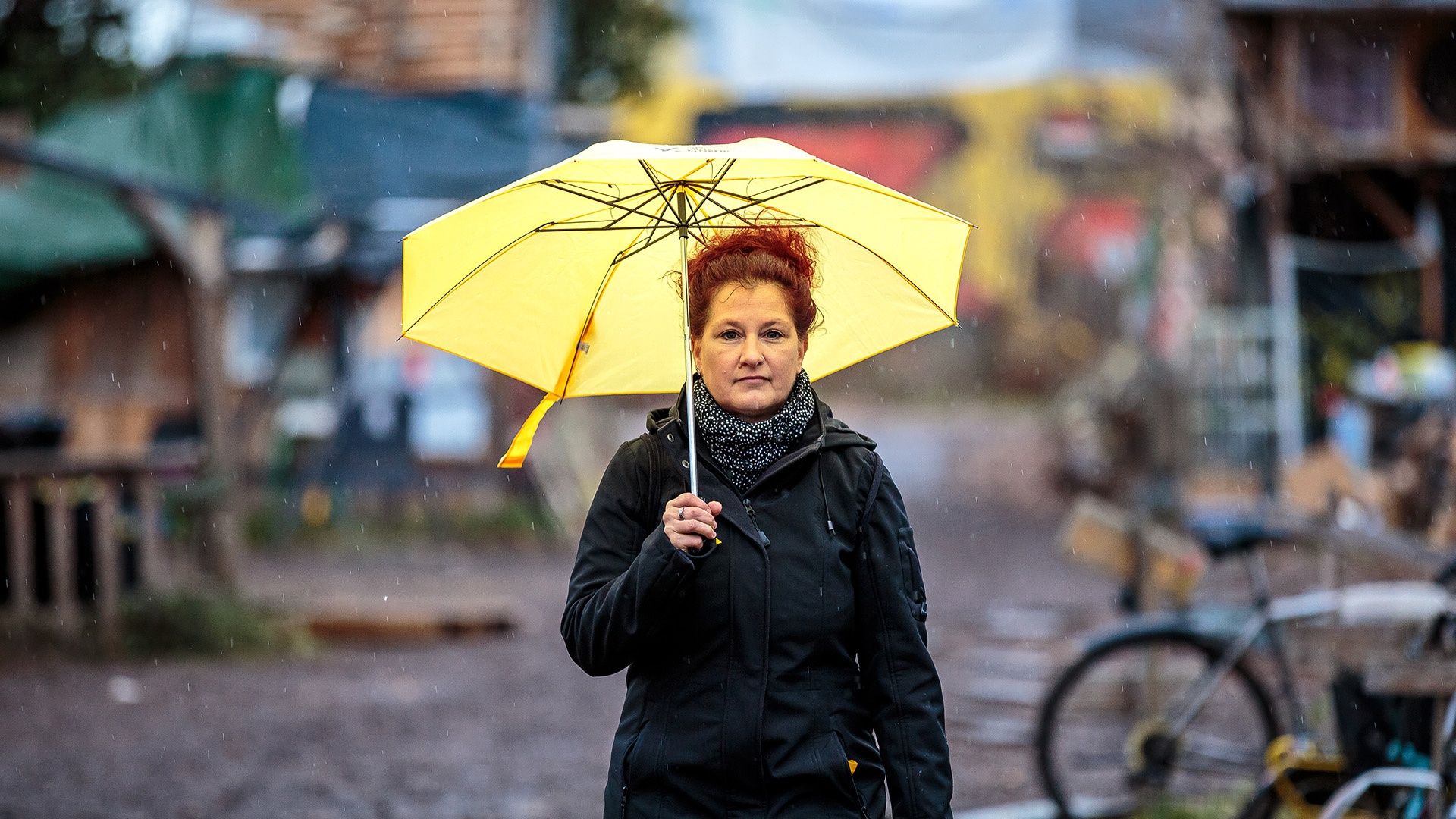 Die Aktivistin Alexandra Brüne in Lützerath