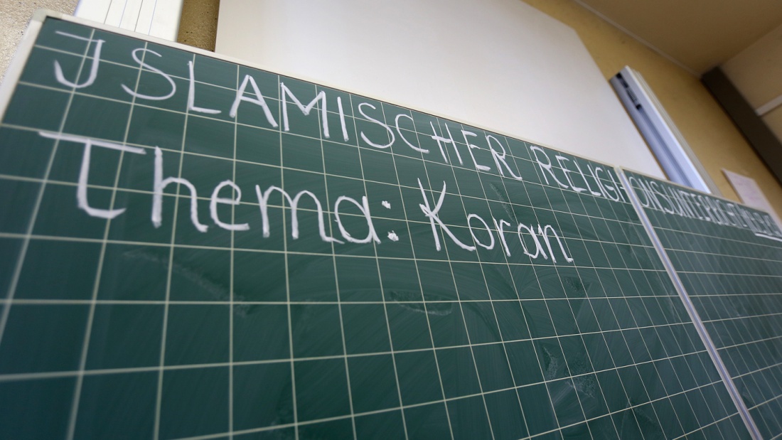 Tafel beim islamischen Religionsunterricht 