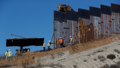 US-Grenzmauer bei Tijuana in Mexiko.
