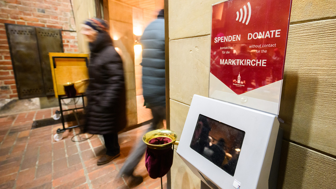 Kollektomat in der Marktkirche Hannover