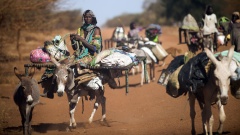 Eine Hirtin der Massariya, die nördlich von Abyei lebt. Die Massariya wandern als Nomaden 