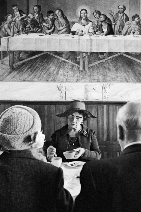 GB. England. West Yorkshire. Calderdale. Halifax. Steep Lane Baptist Chapel buffet lunch. 1976.