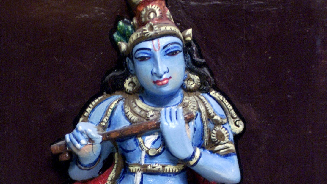 Figur der Hindu-Gottheit Krishna
