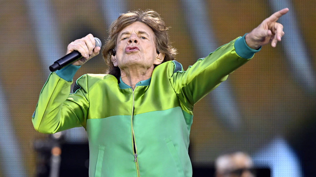 Mick Jagger während eines Konzerts am 11.07.2022
