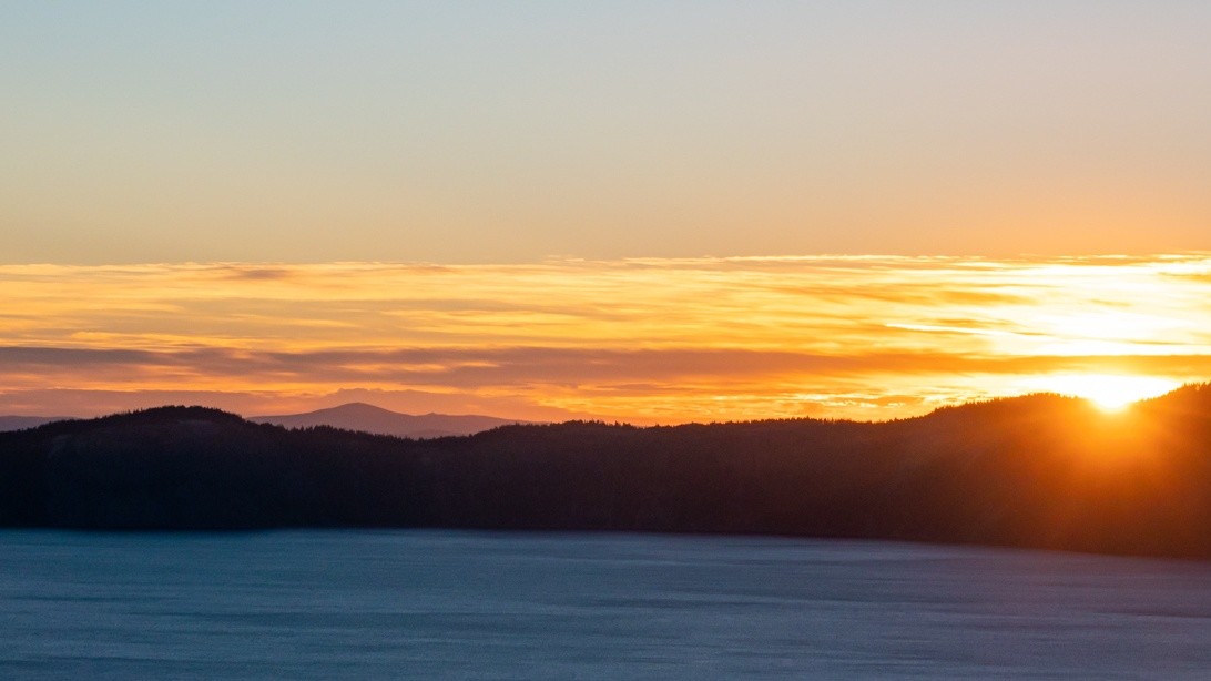 Sonnenaufgang zum 50 Geburtstag am Crater Lake