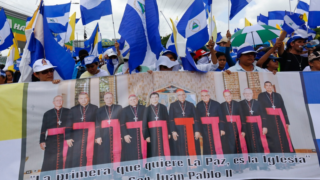 Präsident Ortega bekommt Gegnwind von der katholischen Kirche.