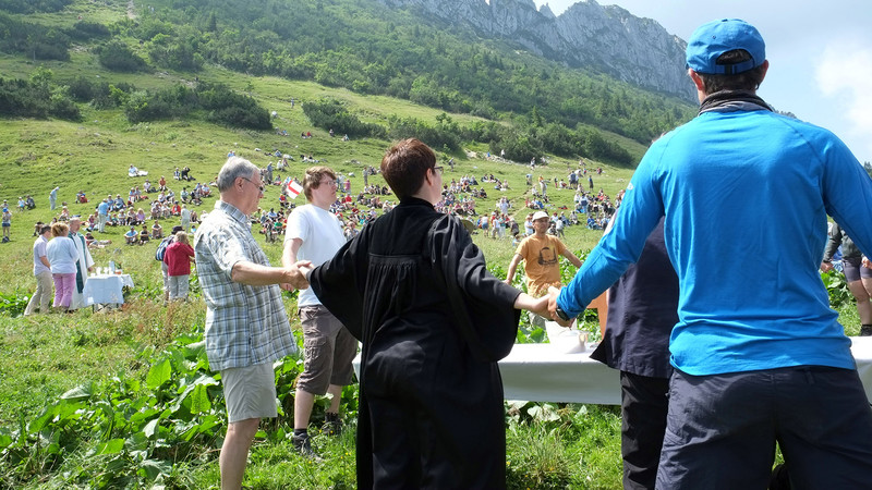 Freiluftgottesdienst in den Chiemgauer Alpen